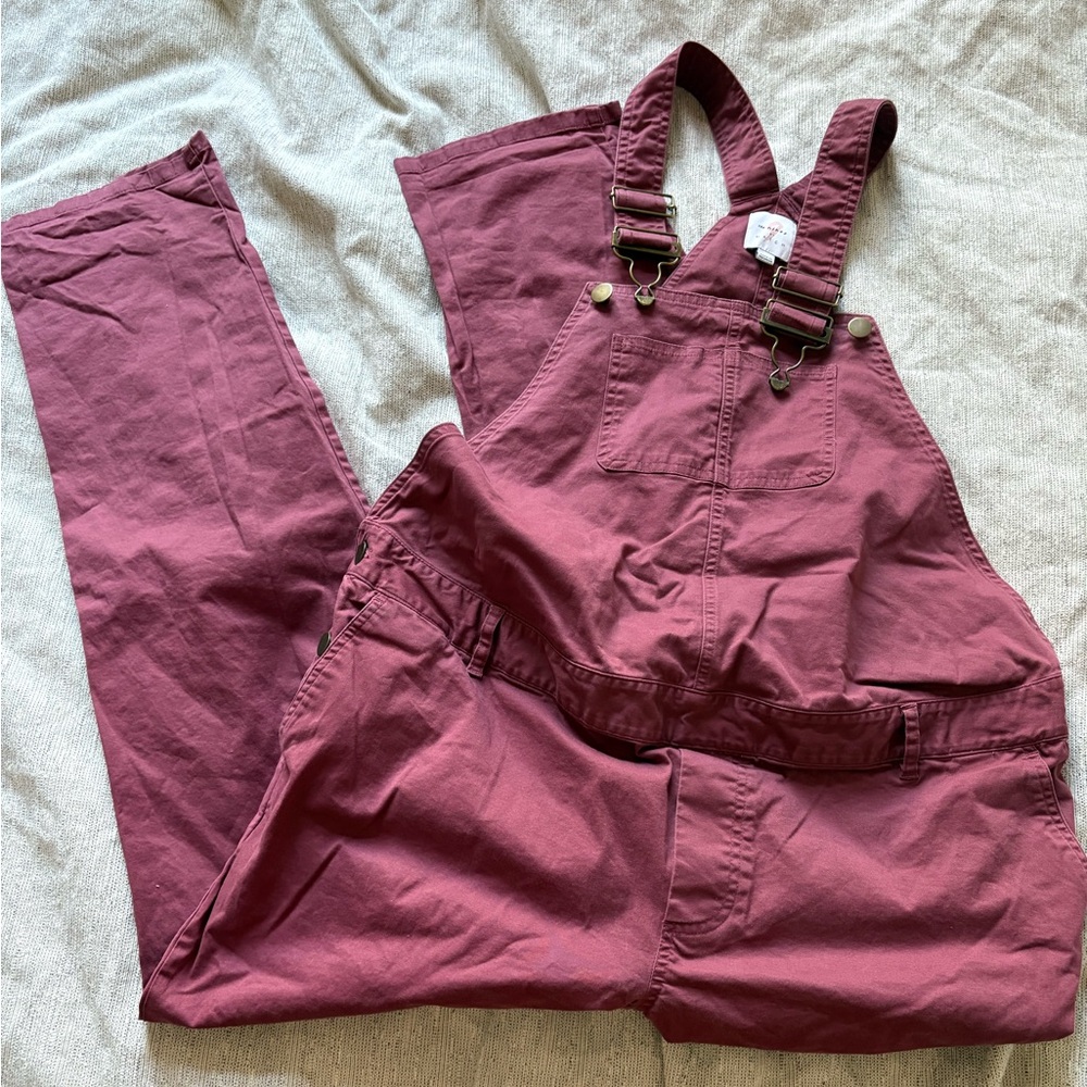 The Nines by HATCH Women's Wine Jeans Overalls